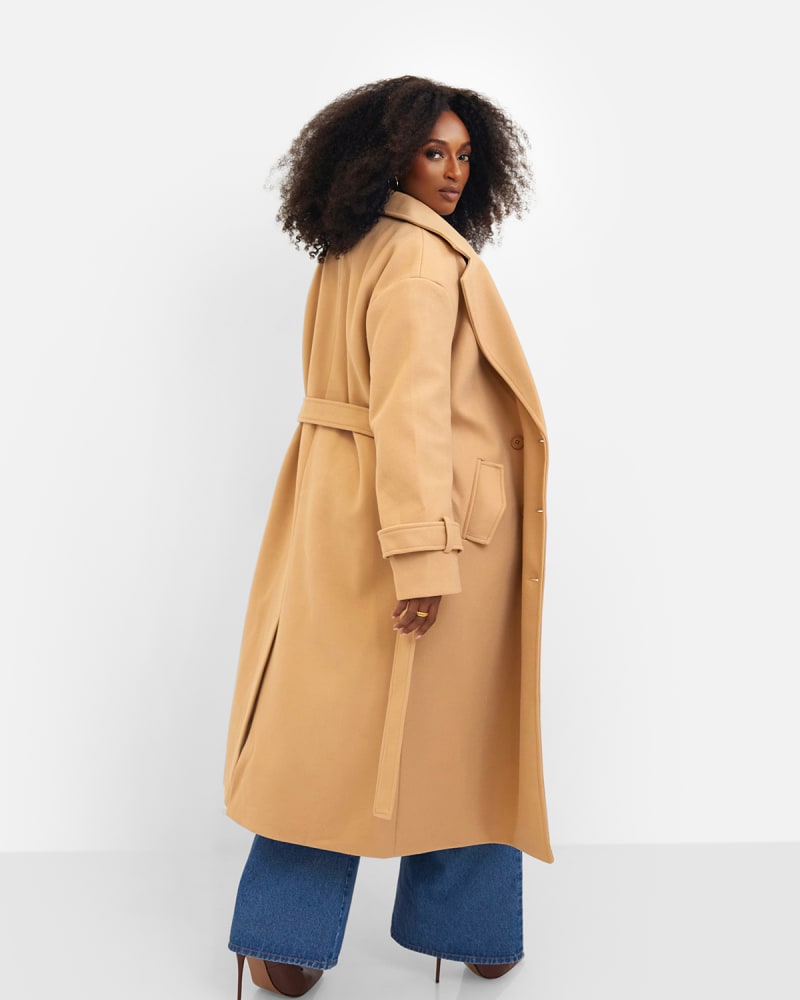 Tan belted coat cheap